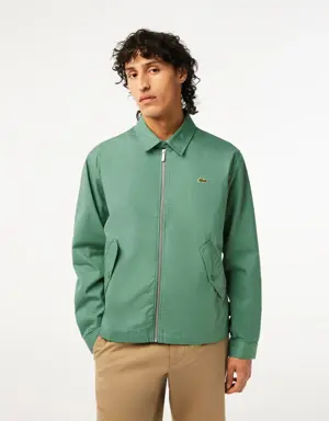 Lacoste Men's Organic Cotton Gabardine Zip-Up Jacket