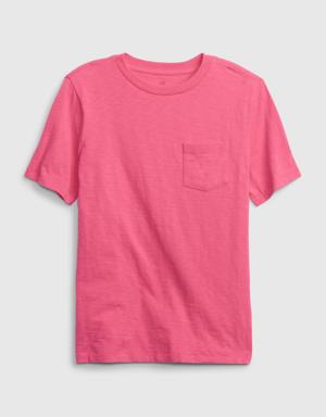 Gap Kids 100% Organic Cotton Pocket T-Shirt pink