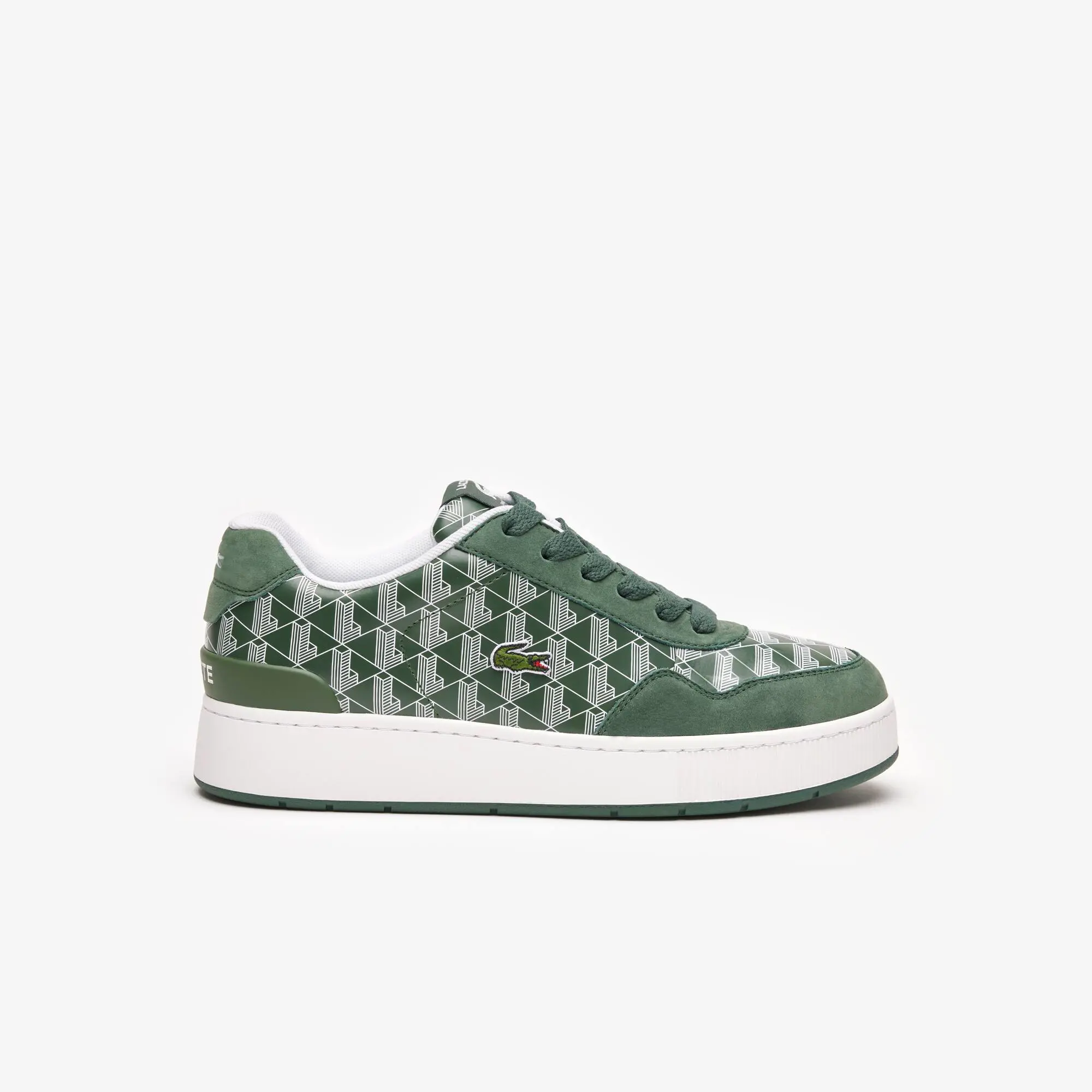 Lacoste Men's Ace Clip Leather Monogram Trainers. 1