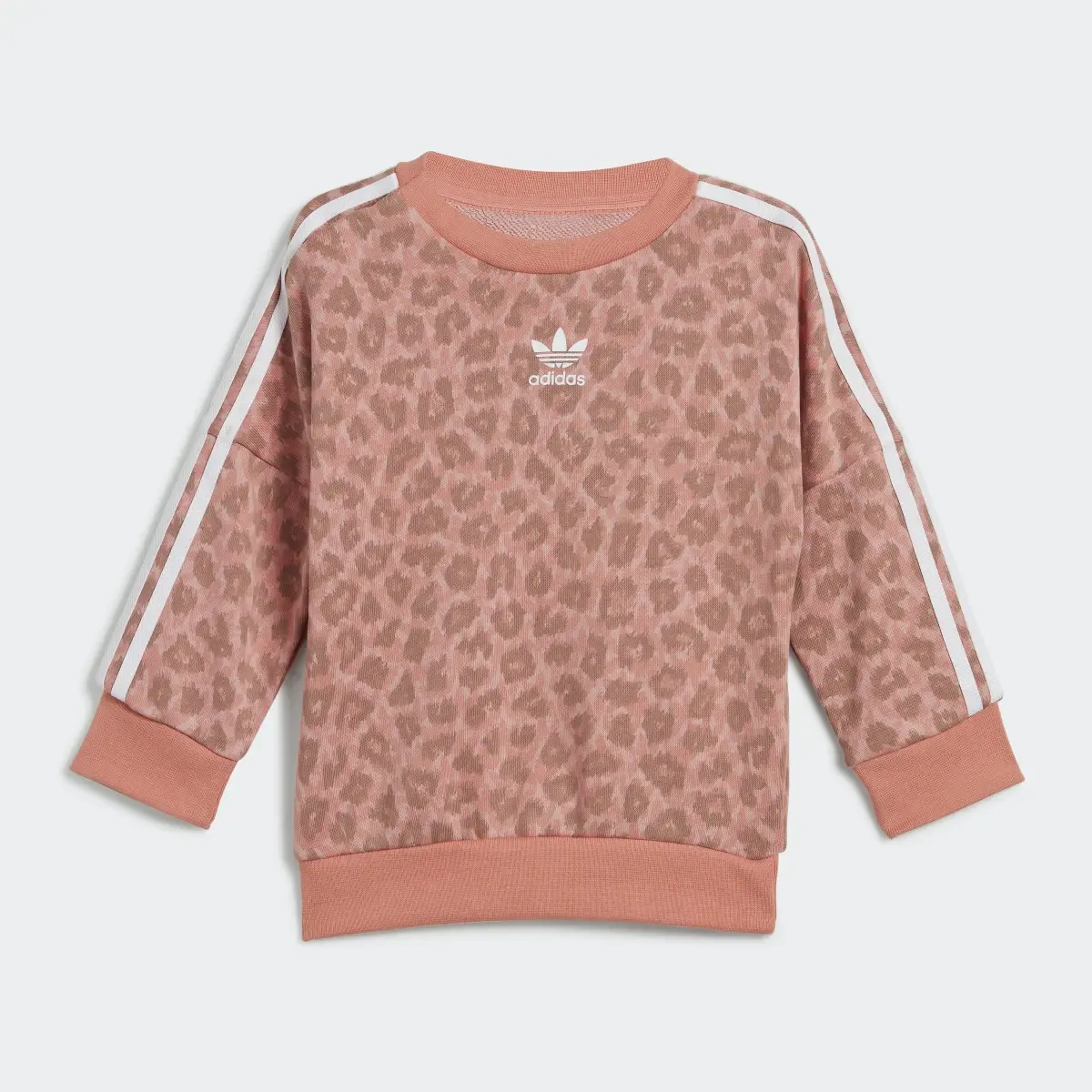 Adidas Animal Allover Print Sweatshirt und Hose Set. 3