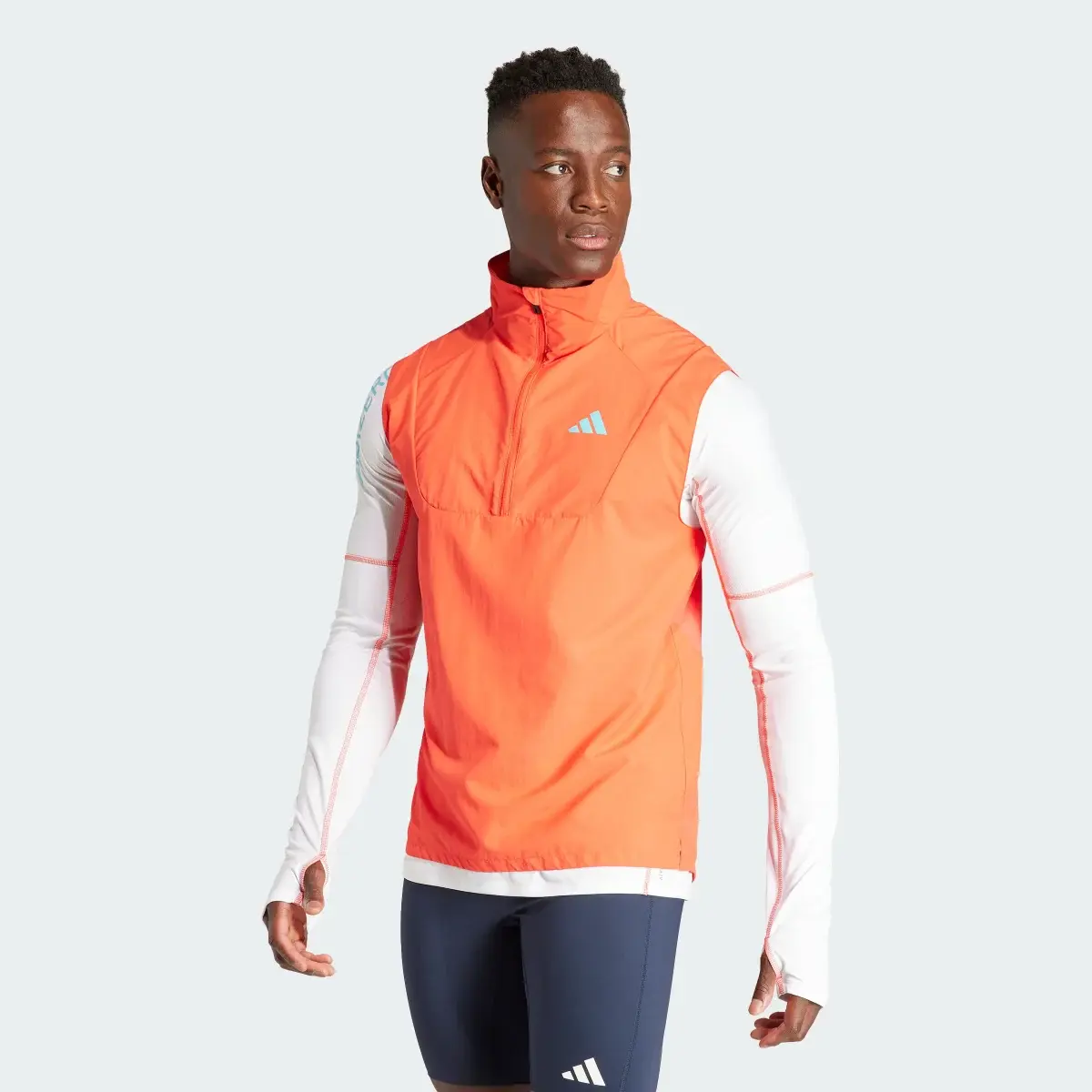 Adidas Adizero Half-Zip Running Vest. 2