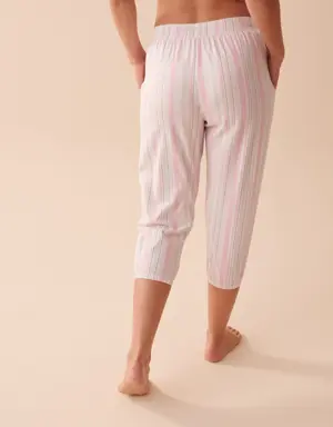 Striped Cotton Capris