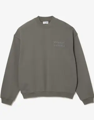 Lacoste Oversize Embroidered Cotton Sweatshirt