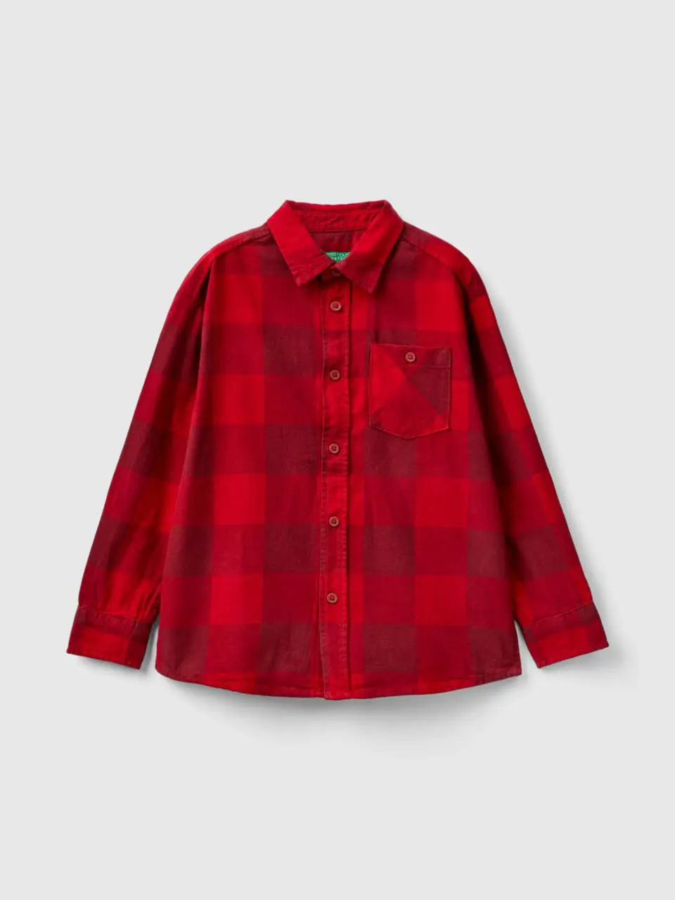 Benetton plaid shirt in 100% cotton. 1