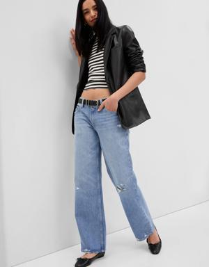 Low Rise Stride Wide-Leg Jeans blue