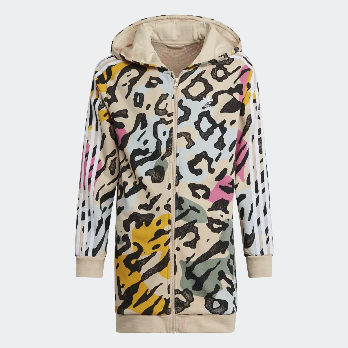 Adidas Animal Print Elongated Zip Hoodie. 3