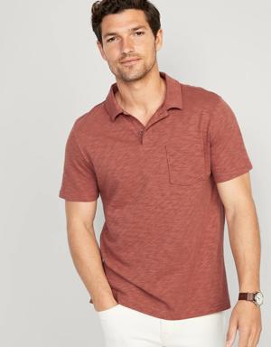Classic Fit Linen-Blend Polo for Men red