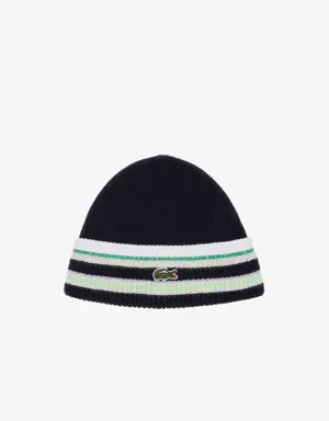 French Made Striped Wool Beanie