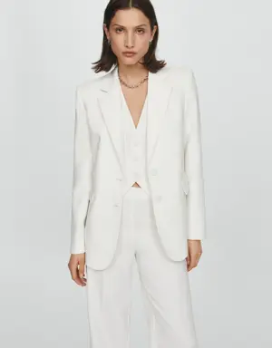 Straight-fit suit blazer