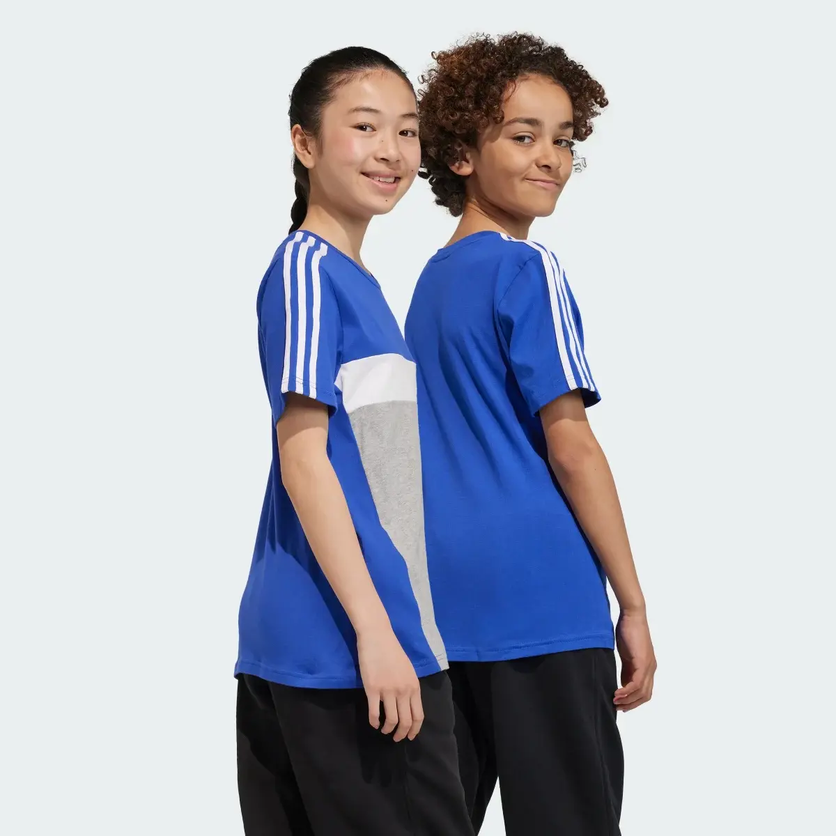 Adidas T-shirt Tiberio 3-Stripes Colorblock Cotton Junior. 2