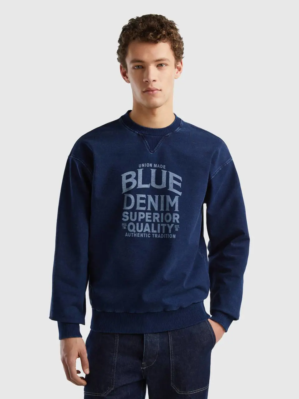 Benetton crew neck sweatshirt with print. 1