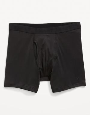 Go-Dry Cool Performance Boxer-Brief Underwear for Men -- 5-inch inseam black