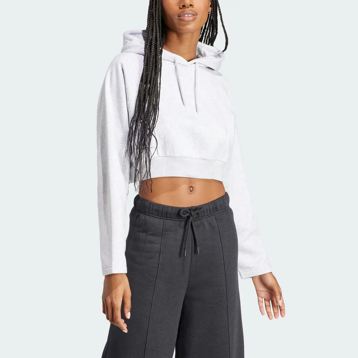 Adidas The Safe Place Crop Hoodie. 1