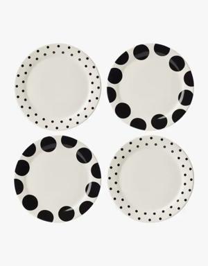 On The Dot 4-piece Dinner Plate Set