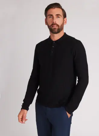 Kit And Ace Uplift Polo Merino Sweater. 1