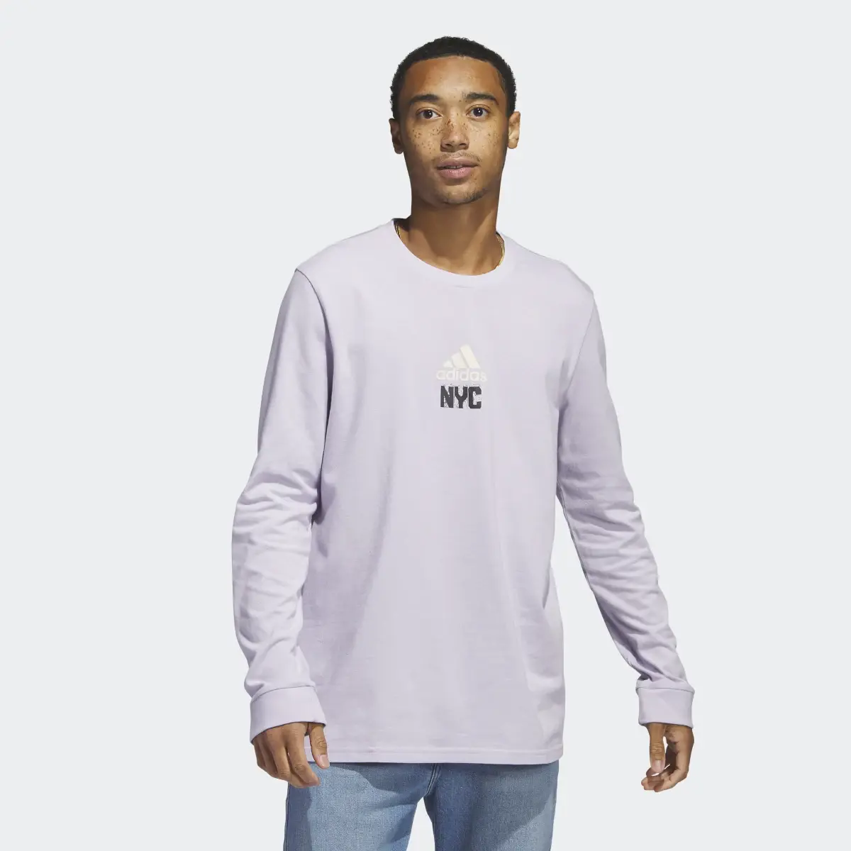 Adidas New York Long Sleeve Graphic Tee. 2