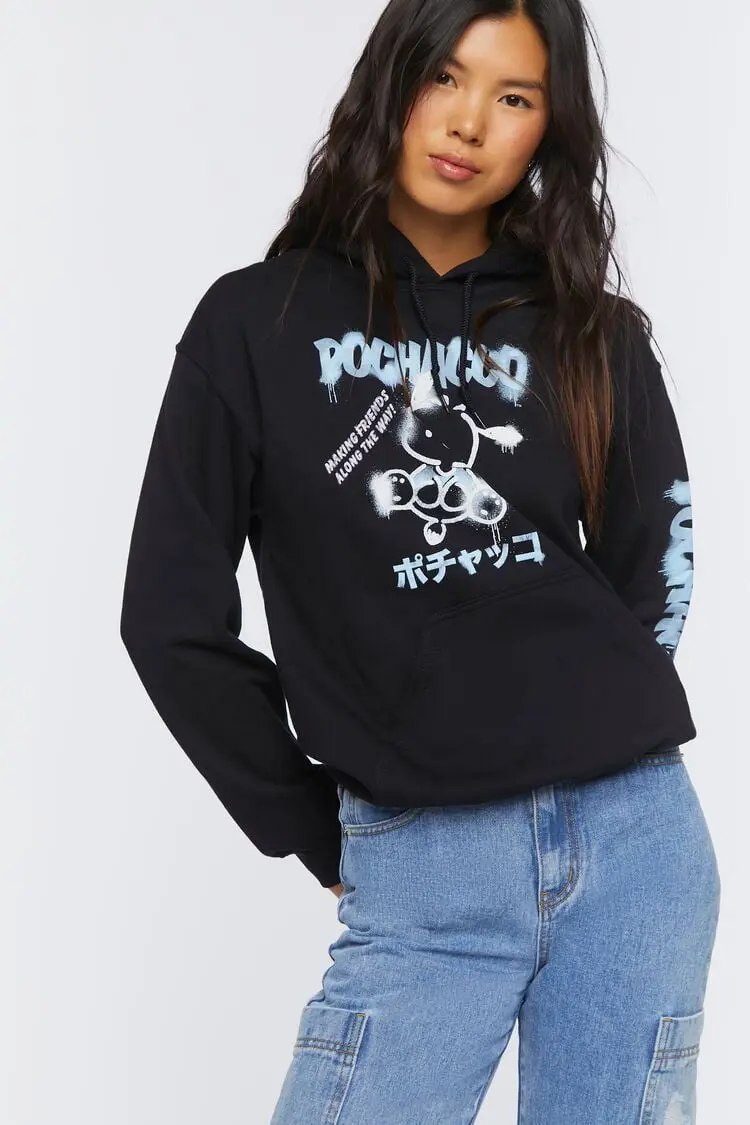 Forever 21 Forever 21 Pochacco Graphic Hoodie Black/Multi. 1