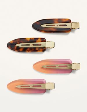 Old Navy Creaseless Hair Clips 4-Pack for Women pink