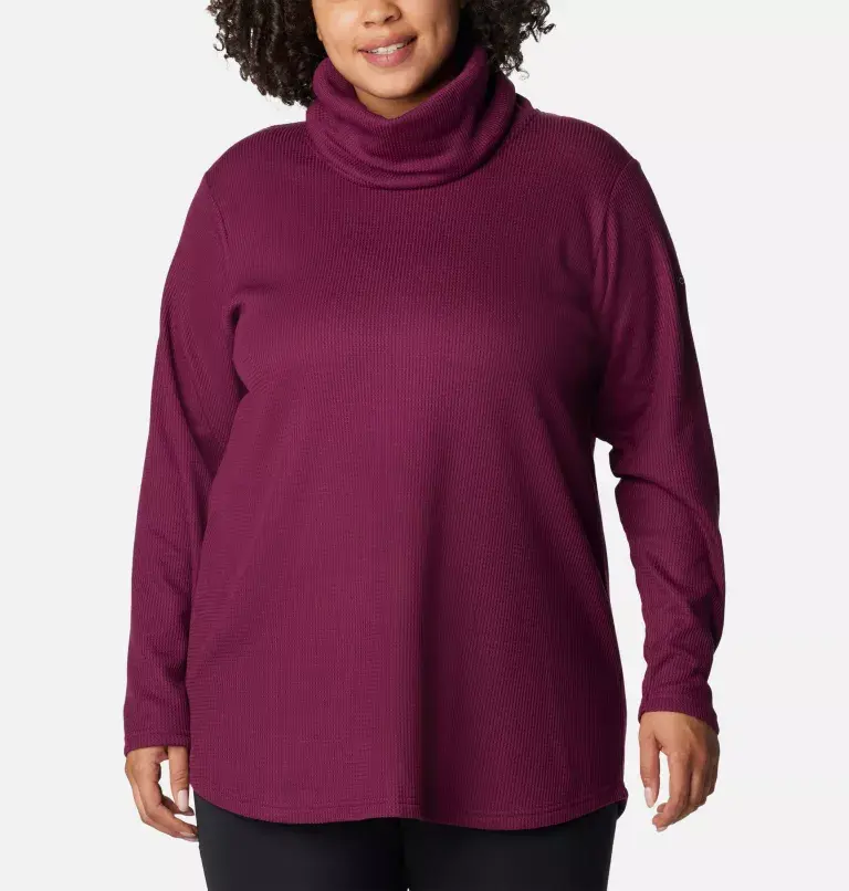 Columbia Women's Holly Hideaway™ Waffle Cowl Neck Pullover - Plus Size. 1