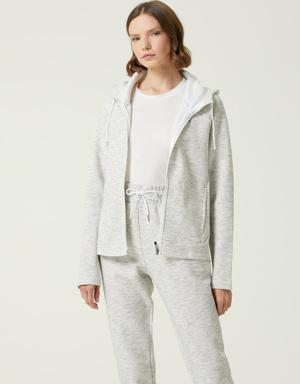 Evostripe Gri Kapüşonlu Sweatshirt
