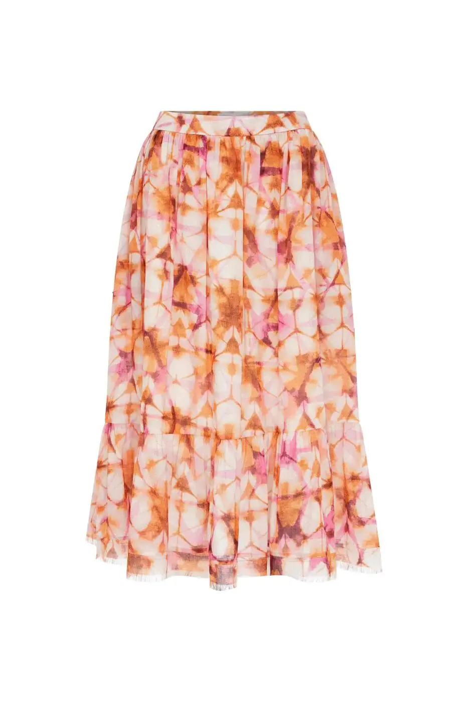 Roman Tie Dye Frill Midi Skirt - 4 / Original. 1