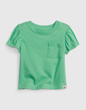 Gap Toddler 100% Organic Cotton Mix and Match Pocket T-Shirt green