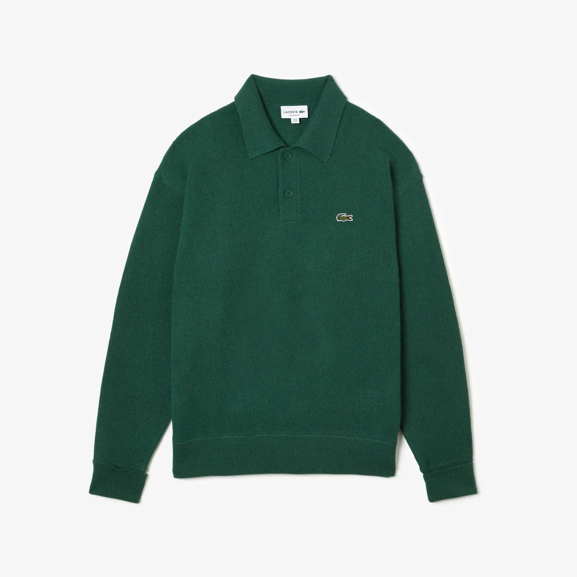Lacoste Pull homme Lacoste relaxed fit col polo en laine. 2 Lacoste Pull homme Lacoste relaxed fit col polo en laine. 2