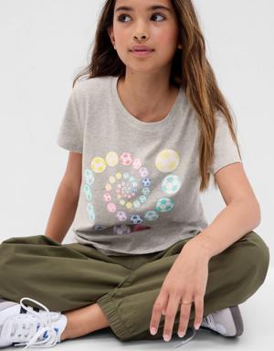 Kids Organic Cotton Graphic T-Shirt gray
