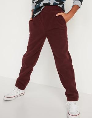 Cozy Micro Fleece Tapered Sweatpants For Boys red