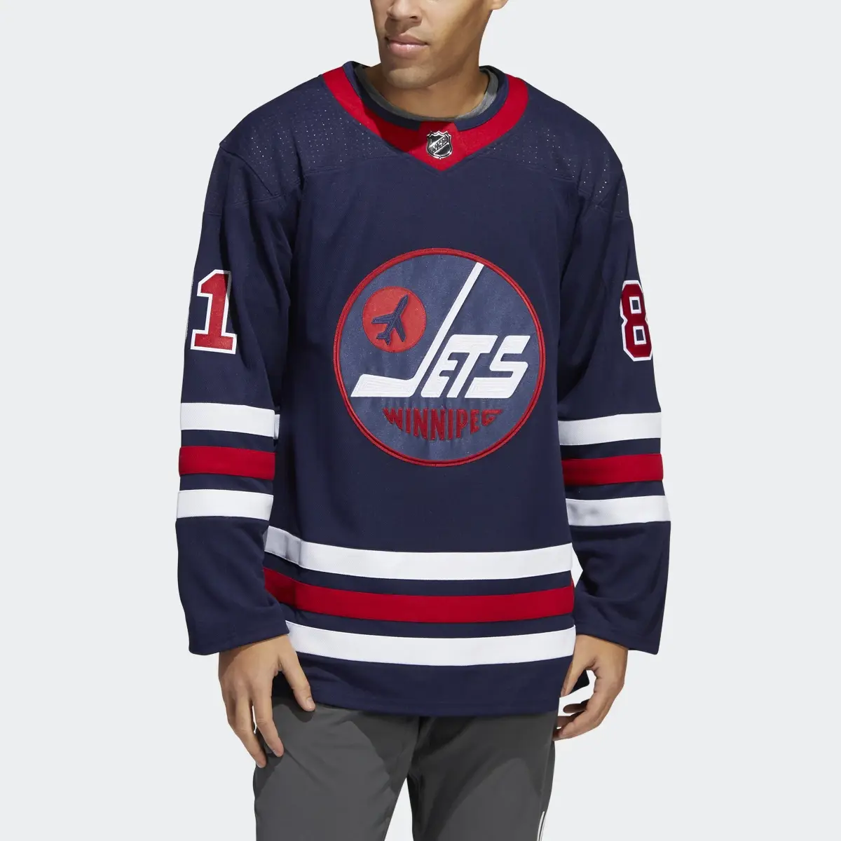 Adidas Jets Connor Third Authentic Jersey. 1