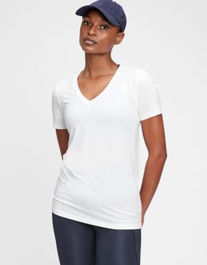 Fit Breathe V-Neck T-Shirt white