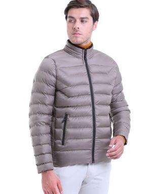 Vizon Ekstra Slim Fit Efes Hakim Yaka Basic Şişme Mont