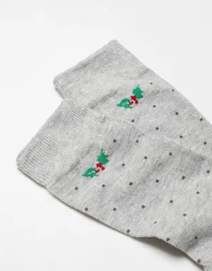 Chaussettes coton imprimé de Noël