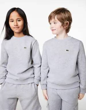 Lacoste Sweatshirt de flanela de algodão orgânico Lacoste para criança