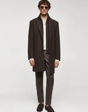 Mango Wool coat with detachable collar