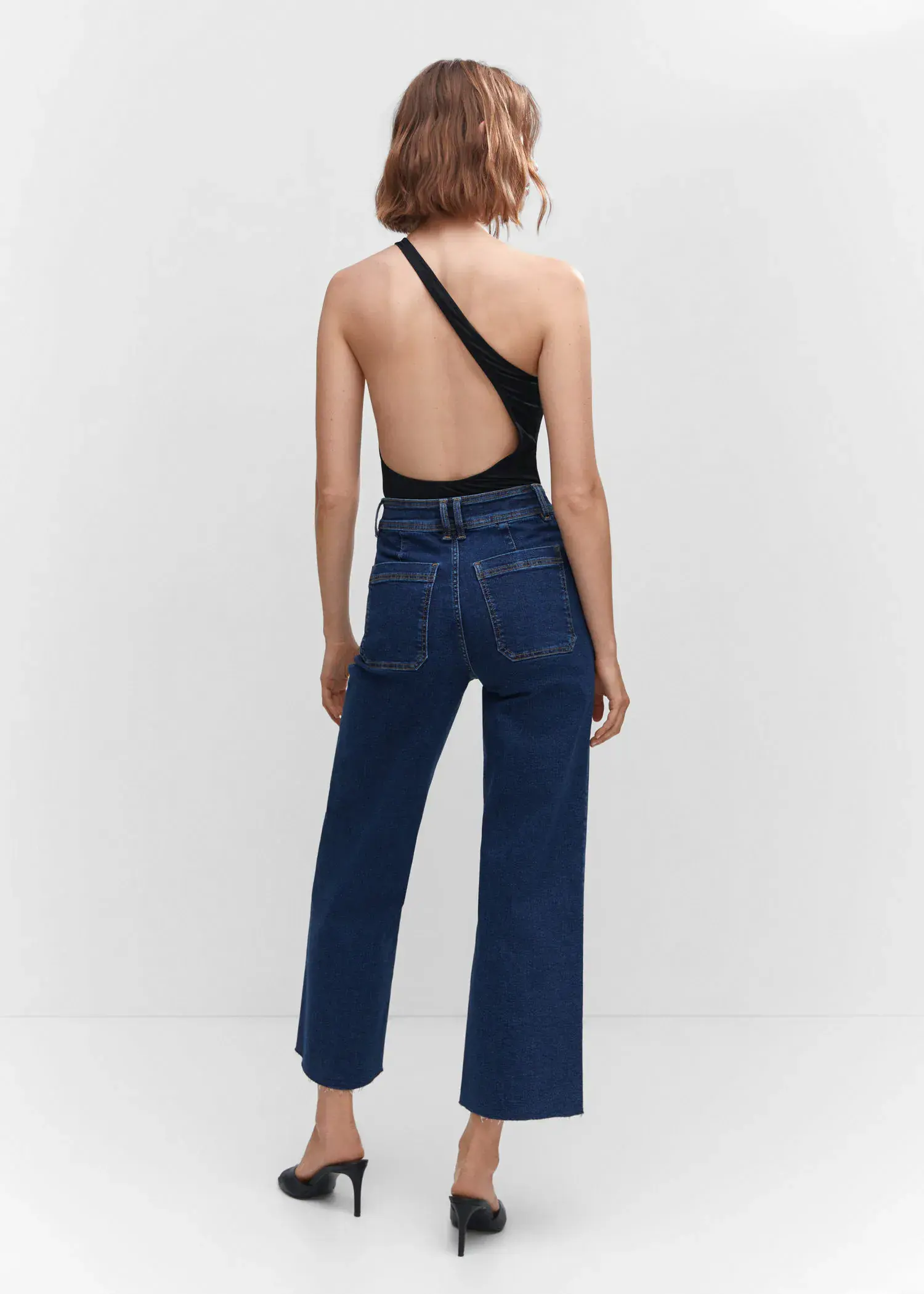 Mango Jupe-culotte jean taille haute. 3