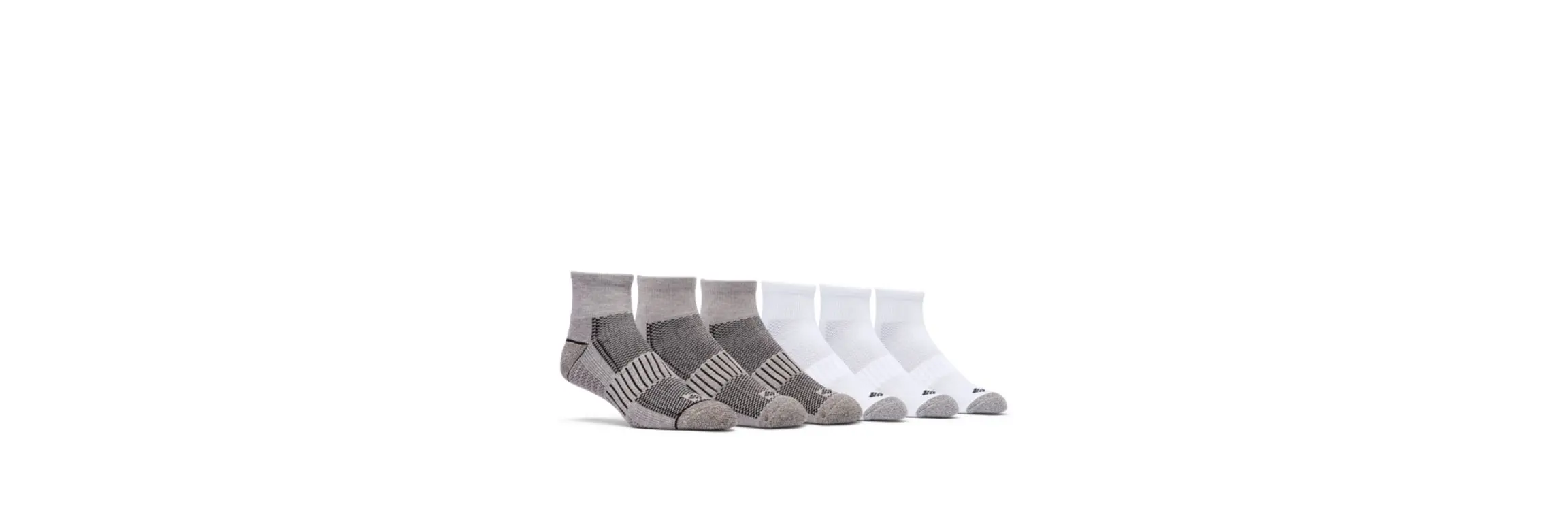 Columbia Mens 6-pk. Athletic Quarter White/Gray Socks