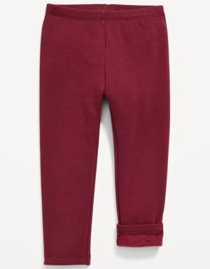 Cozy-Lined Leggings for Toddler Girls red