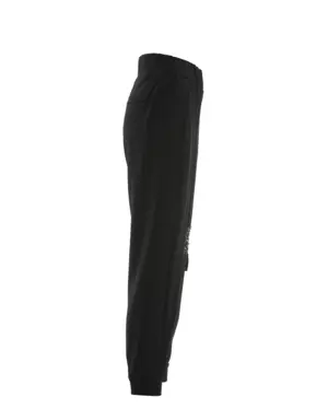 Sequin Detailed Single Striped Black Pants