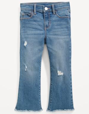 High-Waisted Ripped Frayed-Hem Flare Jeans for Toddler Girls multi