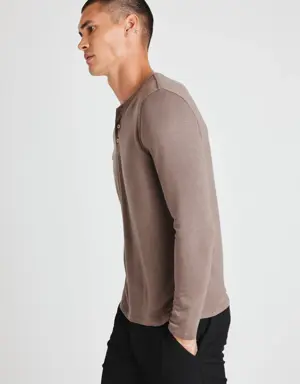 Upgraded Long Sleeve Henley Tee