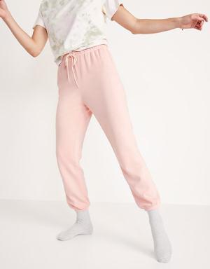 Extra High-Waisted Fleece Sweatpants pink