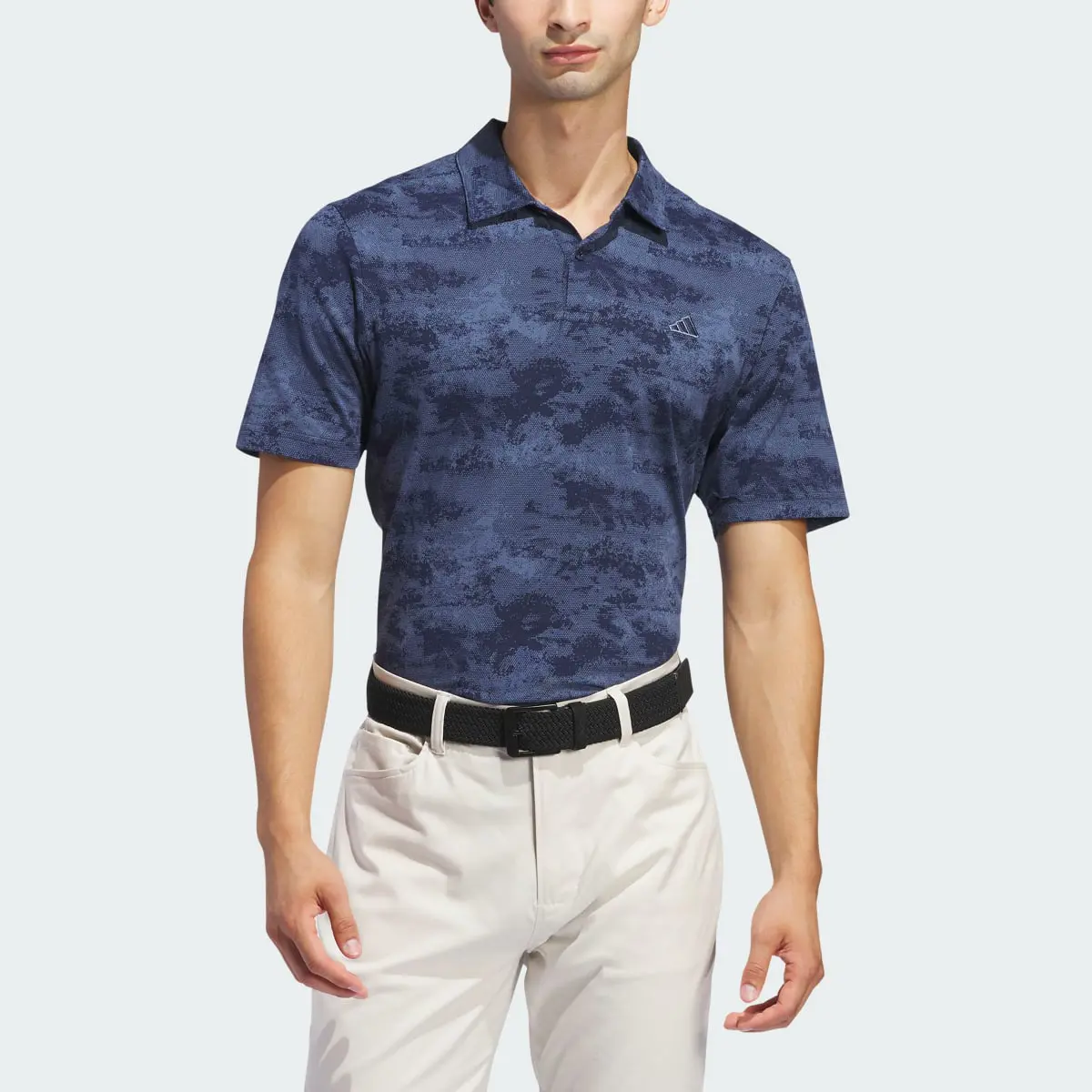 Adidas Go-To Printed Mesh Polo Shirt. 1