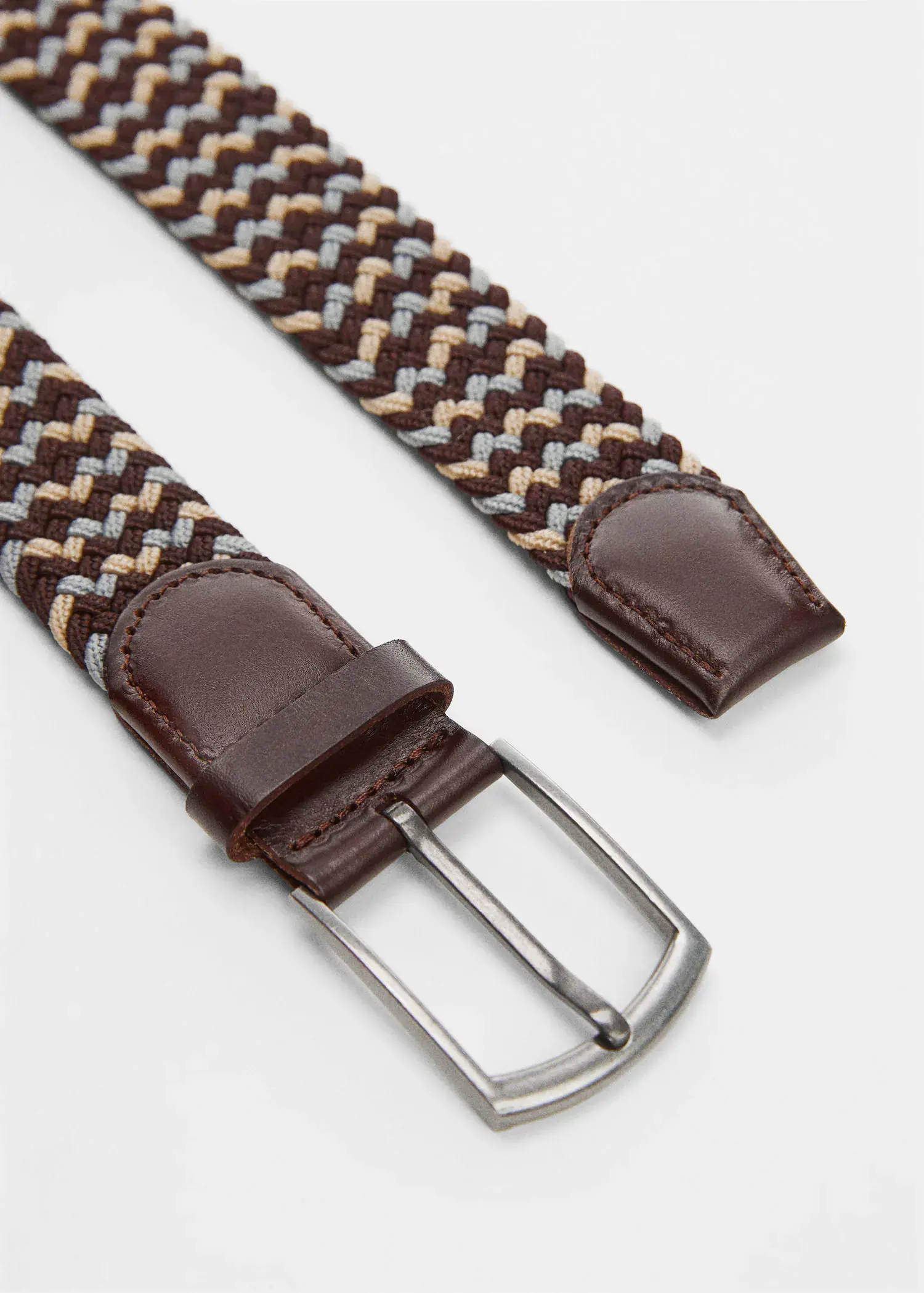 Mango Braided elastic coloured belt. 2