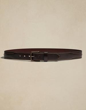 Estampa Leather Belt brown