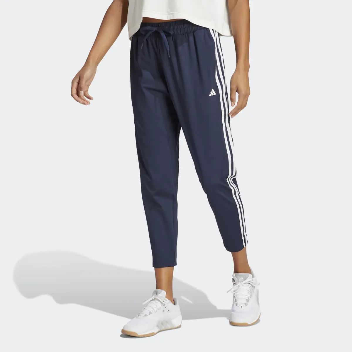 Adidas AEROREADY Made4Training 7/8 Knit 3-Stripes Tapered Pants. 1