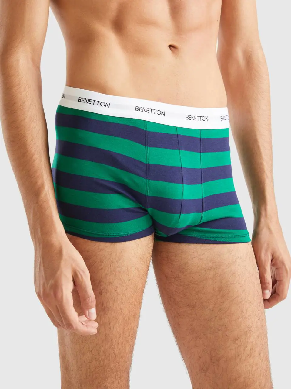Benetton striped boxers in stretch organic cotton. 1