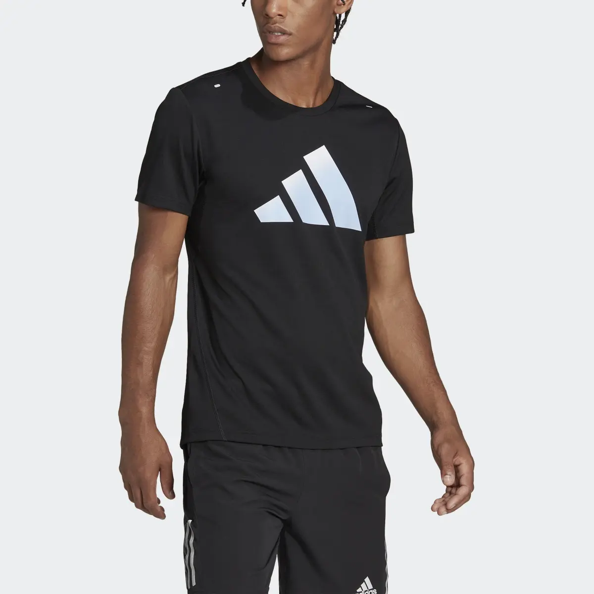 Adidas Playera Run Icons 3 Franjas Logo. 1