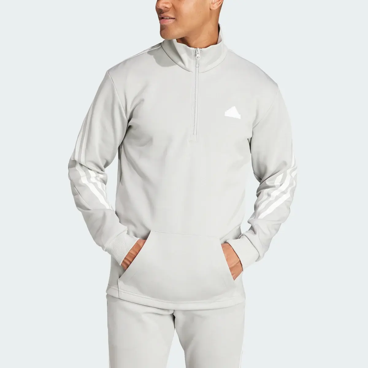 Adidas Future Icons 3-Streifen Half-Zip Sweatshirt. 1