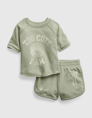 Gap babyGap &#124 Star Wars &#153 Sweat Short Set green